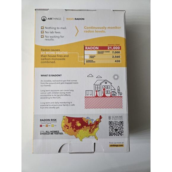 *BRAND NEW* - AIRTHINGS 2951 WAVE 2ND GEN RADON DETECTOR - Picture 2 of 9